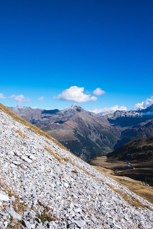 山景Splügen Pass，瑞士和意大利阿尔卑斯山